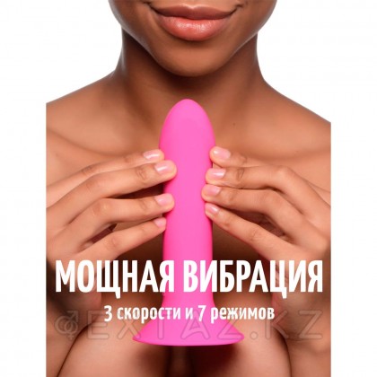 Гибкий вибратор Squeeze-It 10X (16,8×4,1 см) розовый от sex shop Extaz фото 6