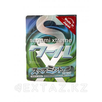 Презервативы SAGAMI Xtreme Mint 3 шт. (латексные со вкусом мяты) от sex shop Extaz