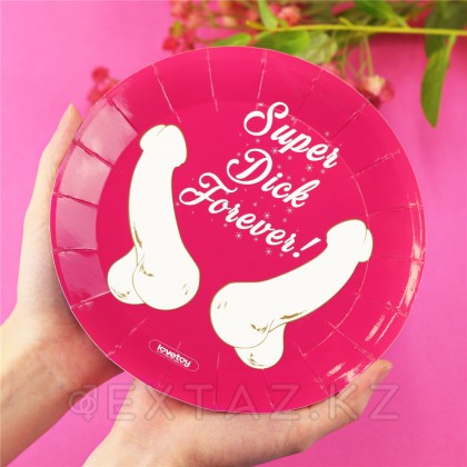Бумажные тарелки Super Dick Forever (6 шт.) от sex shop Extaz фото 4