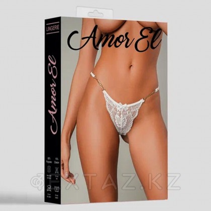 Ажурные стринги White (M) от sex shop Extaz фото 3