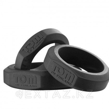 Эрекционные кольца Tom of Finland - 3 шт. разного диаметра от sex shop Extaz