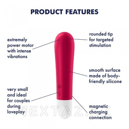 Мини-вибратор Satisfyer Ultra Power Bullet 1 красный от sex shop Extaz фото 4