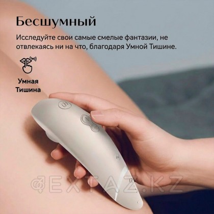 Бесконтактный клиторальный стимулятор Womanizer Premium 2 серый от sex shop Extaz фото 7