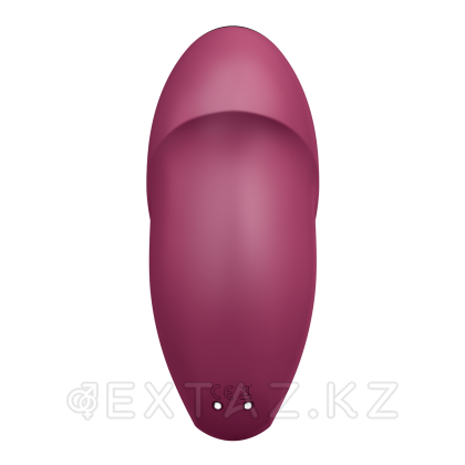Клиторальный стимулятор с вибрацией Satisfyer Tap&Climax 1 бордовый от sex shop Extaz фото 6