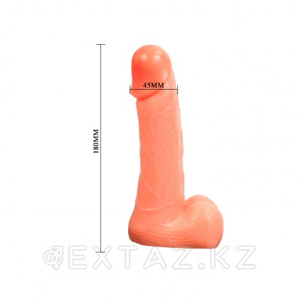 Страпон с мошонкой 18 Х 4,5 см. от sex shop Extaz фото 5