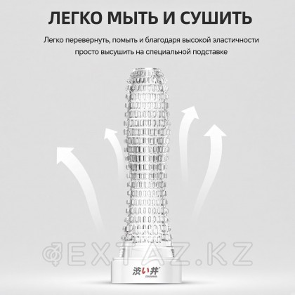 Многоразовая насадка для увеличения пениса - DryWell Sword Fighter от sex shop Extaz фото 3