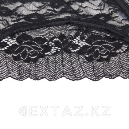 Кружевной пояс для чулок Black Sexy Lace (XL-2XL) от sex shop Extaz фото 5