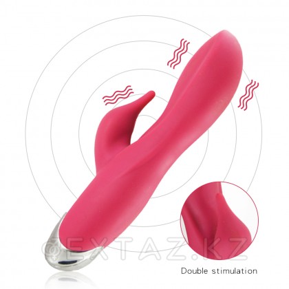 Вибратор с клиторальным стимулятором розовый от sex shop Extaz фото 2