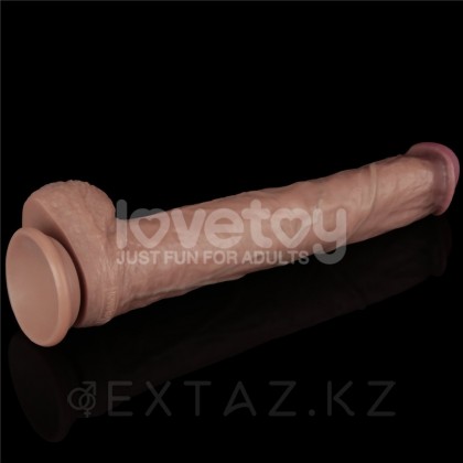 Реалистичный фаллоимитатор Lovetoy KING SIZED (29,8×6 см) с двойным покрытием, телесный от sex shop Extaz фото 5