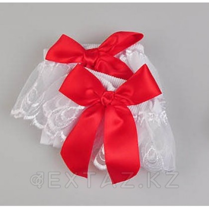 Носочки белые с красным бантиком от sex shop Extaz фото 3