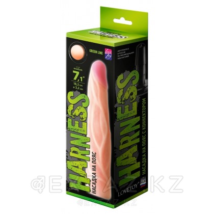 Насадка для страпона HARNESS с коннектером GREEN LINE (182*32) от sex shop Extaz фото 4