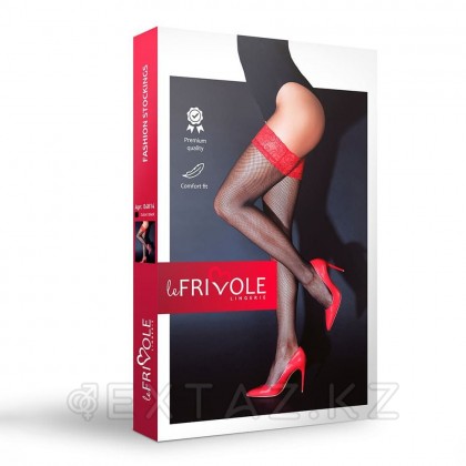 Чулки с красной кружевной резинкой, Sense, S/M от sex shop Extaz фото 4