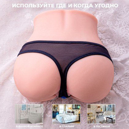 Реалистичный двойной мастурбатор Olga с вибрацией от sex shop Extaz фото 2