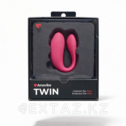 Вибратор для пар TWIN Pink с управлением через приложение от Amovibe от sex shop Extaz фото 2