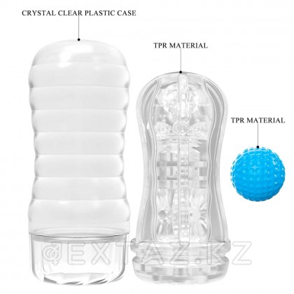 Мужской мастурбатор Planet  с внутренним стимулятором, синий от sex shop Extaz фото 5