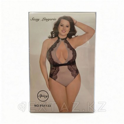 Тедди с ажурной вставкой и чокером, plus size от sex shop Extaz фото 2
