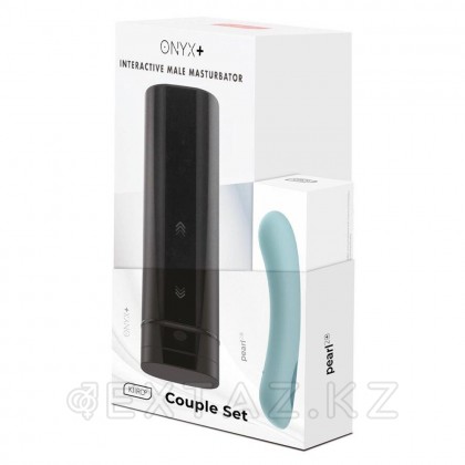Комплект для пар KIIROO: интерактивный смарт мастурбатор Onyx+ и  вибратор Pearl 2+ (бирюзовый) от sex shop Extaz фото 6