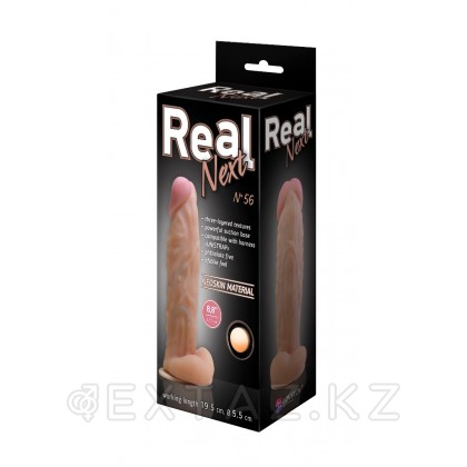 Фаллоимитатор неоскин на присоске в коробке REAL Next № 56 (раб. длина 19 см.) от sex shop Extaz фото 6
