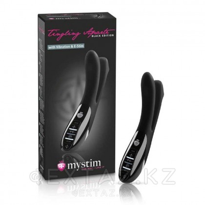 MYSTIM Вибратор с электростимуляцией Tingling Aparte eStim черный от sex shop Extaz фото 2
