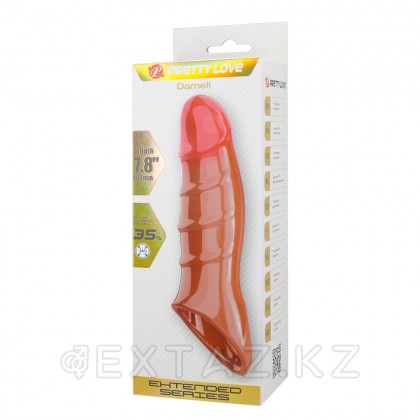 Реалистичная насадка на пенис Damel, 19,8 см, коричневая от sex shop Extaz фото 5