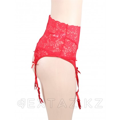 Пояс для чулок на высокой посадке Red Sexy Lace (3XL) от sex shop Extaz фото 7