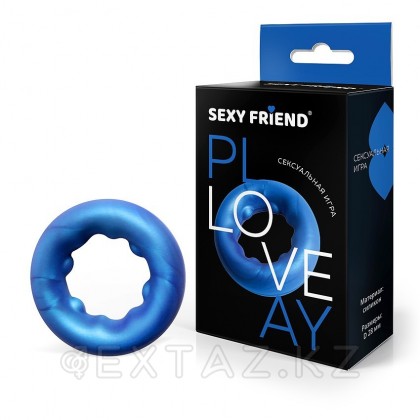 Эрекционное кольцо Love play от Sexy friend (28 мм.) синее от sex shop Extaz