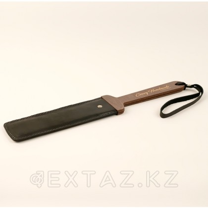 Твердый паддл из натуральной кожи и дерева от sex shop Extaz фото 3