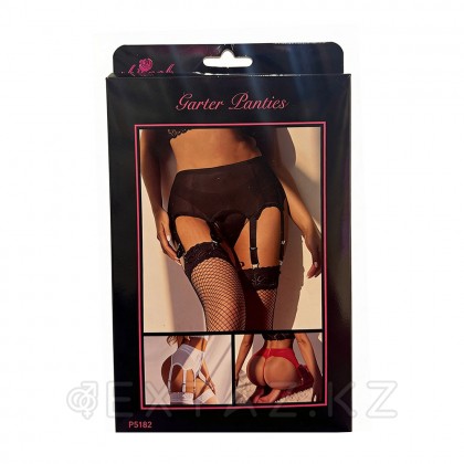 Пояс черный для чулок с ремешками на клипсах (3XL-4XL) от sex shop Extaz фото 2