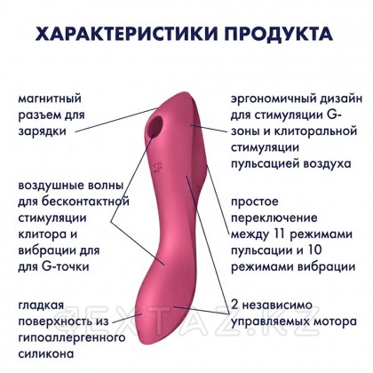 Вакуумно-волновой стимулятор Satisfyer Curvy Trinity 3, розовый от sex shop Extaz фото 7