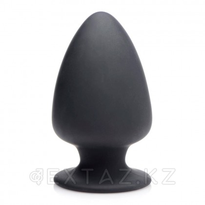 Большая мягкая анальная пробка Squeeze-It Silicone Anal Plug Large, L, черный, 13.2х7.6 см от sex shop Extaz