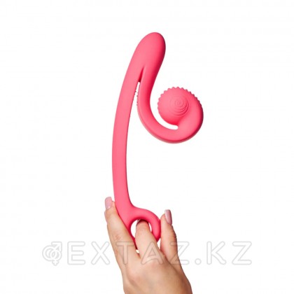 Вибратор для двойной стимуляции SVibe Snail CURVE розовый от sex shop Extaz фото 2