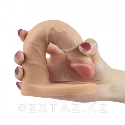 Фаллос-насадка для двойного проникновения (17 см) от sex shop Extaz фото 5