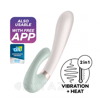 Смарт вибратор кролик с подогревом Satisfyer Heat Wave Connect App мятный от sex shop Extaz фото 7
