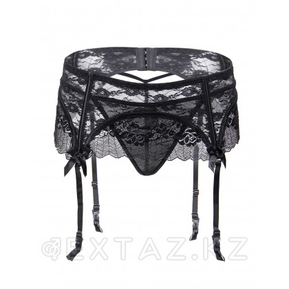 Кружевной пояс для чулок Black Sexy Lace (XL-2XL) от sex shop Extaz фото 2
