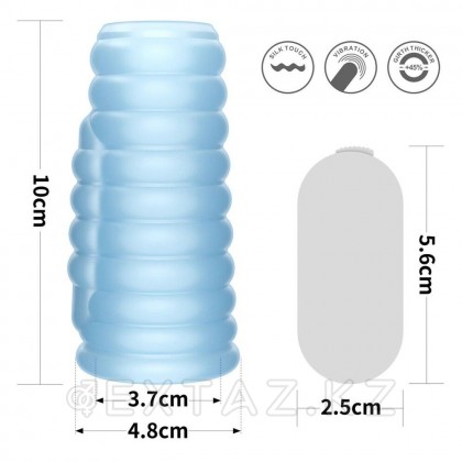Насадка на пенис с вибрацией Wave Knights Ring (10*3,7) голубая от sex shop Extaz фото 4