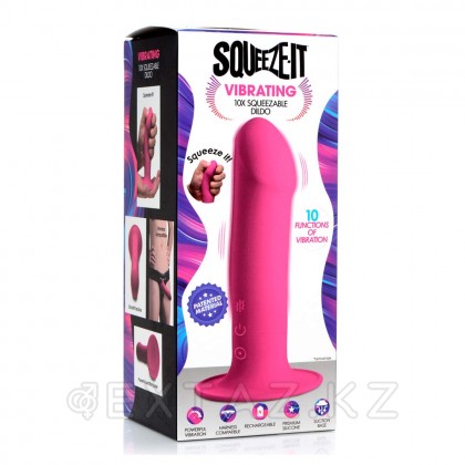 Гибкий вибратор Squeeze-It 10X (16,8×4,1 см) розовый от sex shop Extaz фото 7