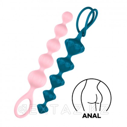 Набор анальных стимуляторов Love Beads от Satisfyer разноцветные (2 шт) от sex shop Extaz фото 4