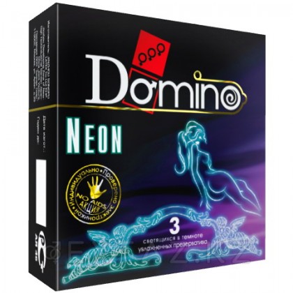 Презервативы DOMINO NEON GREEN 3 шт. (светящиеся) от sex shop Extaz