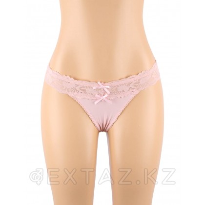Трусики танга Sexy Floral Lace розовые (размер XS-S) от sex shop Extaz фото 6