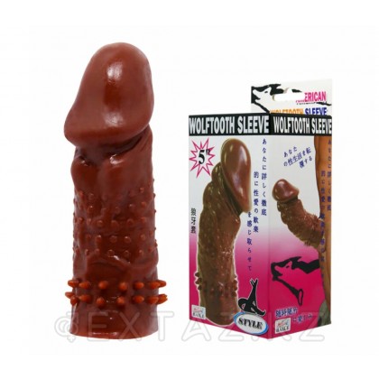 Насадка реалистик на член - black от sex shop Extaz фото 2