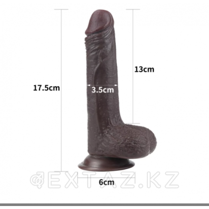 Фаллоимитатор с двойным покрытием Black (17,5*3,6) от sex shop Extaz фото 8