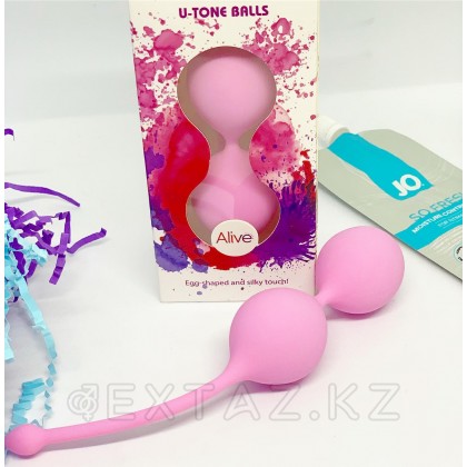 Вагинальные шарики U-Tone от Alive розовые от sex shop Extaz фото 5