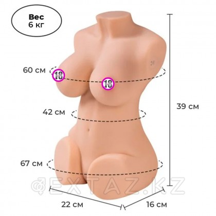 Сексуальное женское тело с двойным входом для мастурбации Wendy от sex shop Extaz фото 2
