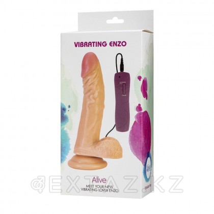 Реалистичный вибратор Enzo с пультом управления от Alive (21×4,3 см) от sex shop Extaz фото 2