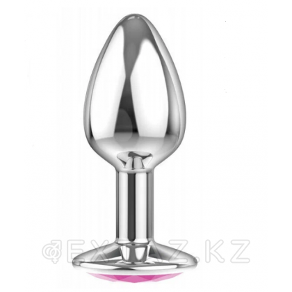 Серебряная пробка с кристаллом (розовый) от sex shop Extaz фото 2