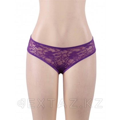 Кружевные трусики с доступом фиолетовые (размер XS-S) от sex shop Extaz фото 4