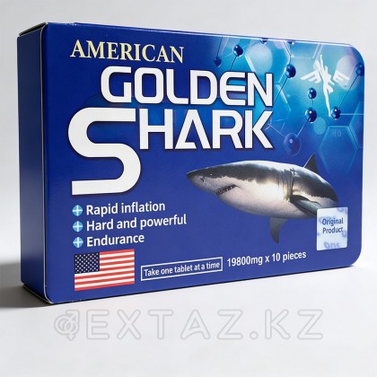 Мужской возбудитель American Golden Shark (10 таб) от sex shop Extaz фото 3