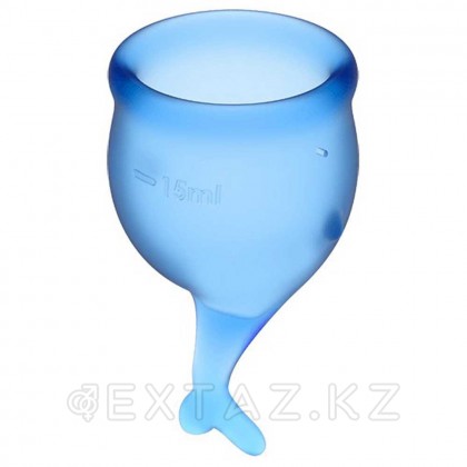 Набор менструальных чаш Satisfyer Feel Secure голубые, 15 мл., 20 мл. от sex shop Extaz фото 5
