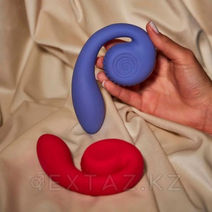 Двойной стимулятор точки G SVibe Snail GIZI Lite juicy blueberry, голубой от sex shop Extaz фото 4