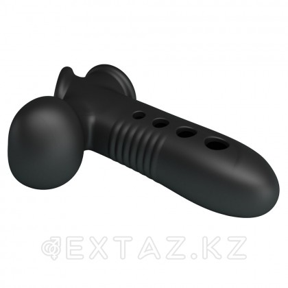 Насадка на пенис с эффектом расширения «Pretty Love Airbag Penis Sleeve Tyronn» черная от sex shop Extaz фото 5